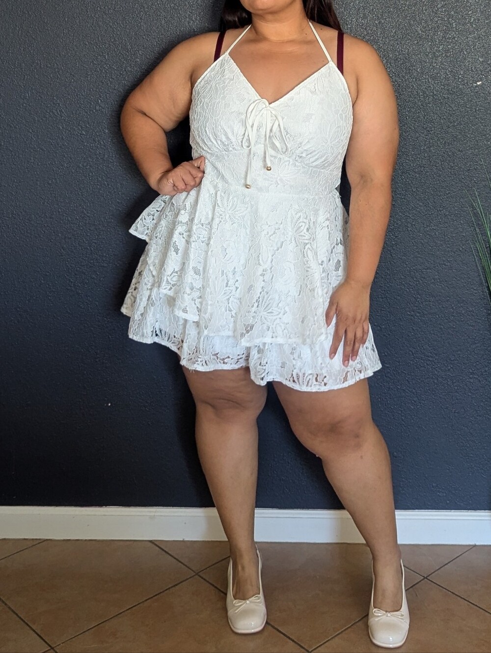 Simplee Plus White Romper